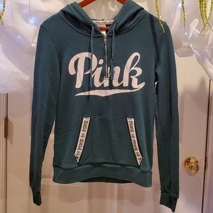 PINK Green Hoodie Victoria Secret Small